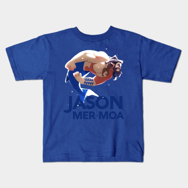 Jason 'Mer-Moa' Kids T-Shirt by guywhodoesart